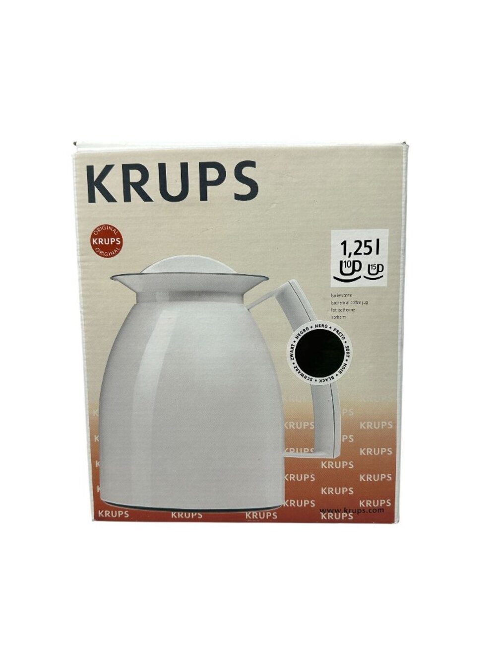 Krups Cafe Line 1.25L Isothermal Insulated Coffee Carafe 10-15 Cup 269/282